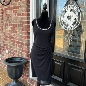 🖤Kay Unger Draped & Jeweled LBD🖤